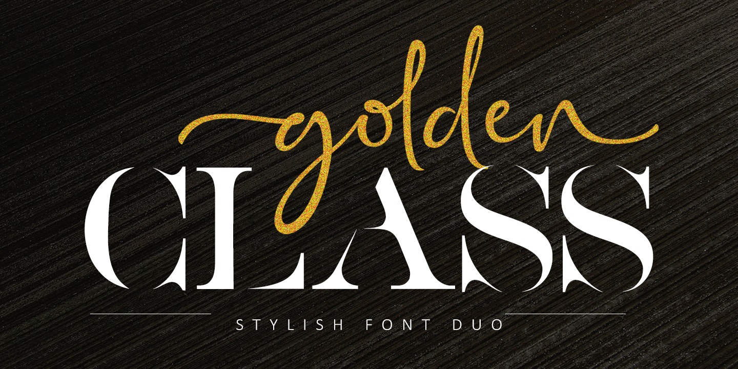 Пример шрифта Golden Class Font Duo